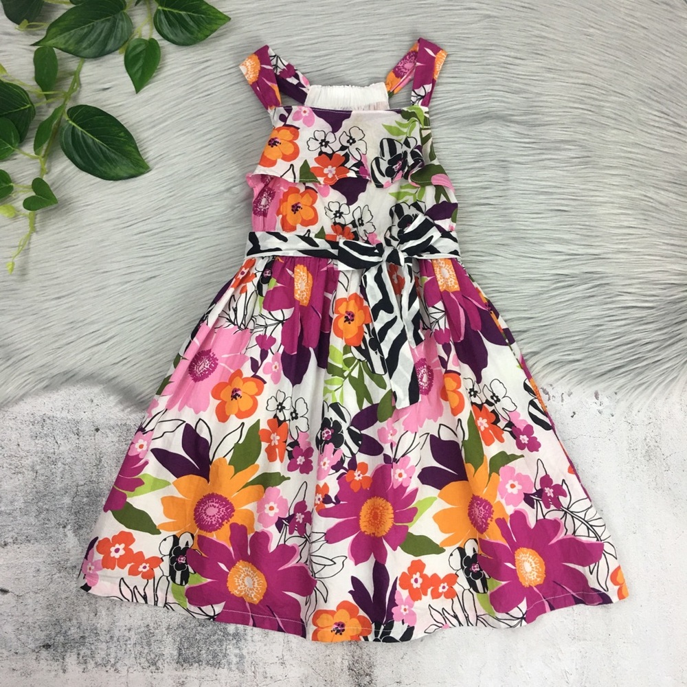 🛍 Gymboree Wild For Zebras Floral Dress Girls 5 - Picture 7 of 14